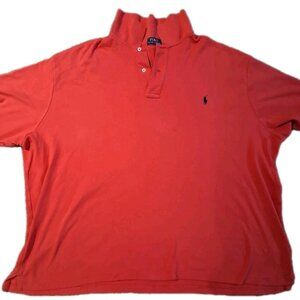 Polo Ralph Lauren / Soft Touch / Polo /Shirt / Mens 4XB Tall / Red Short Sleeve